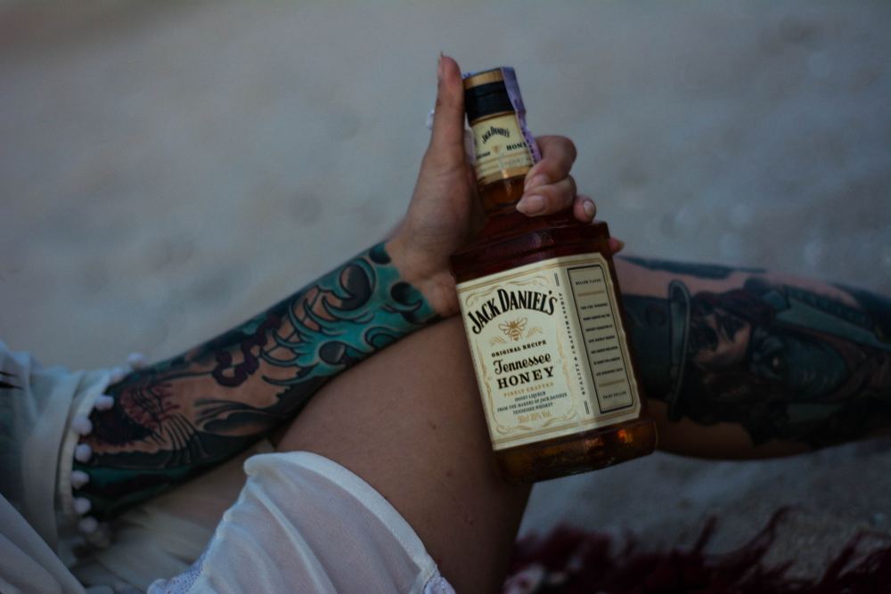 Flaske med whiskey